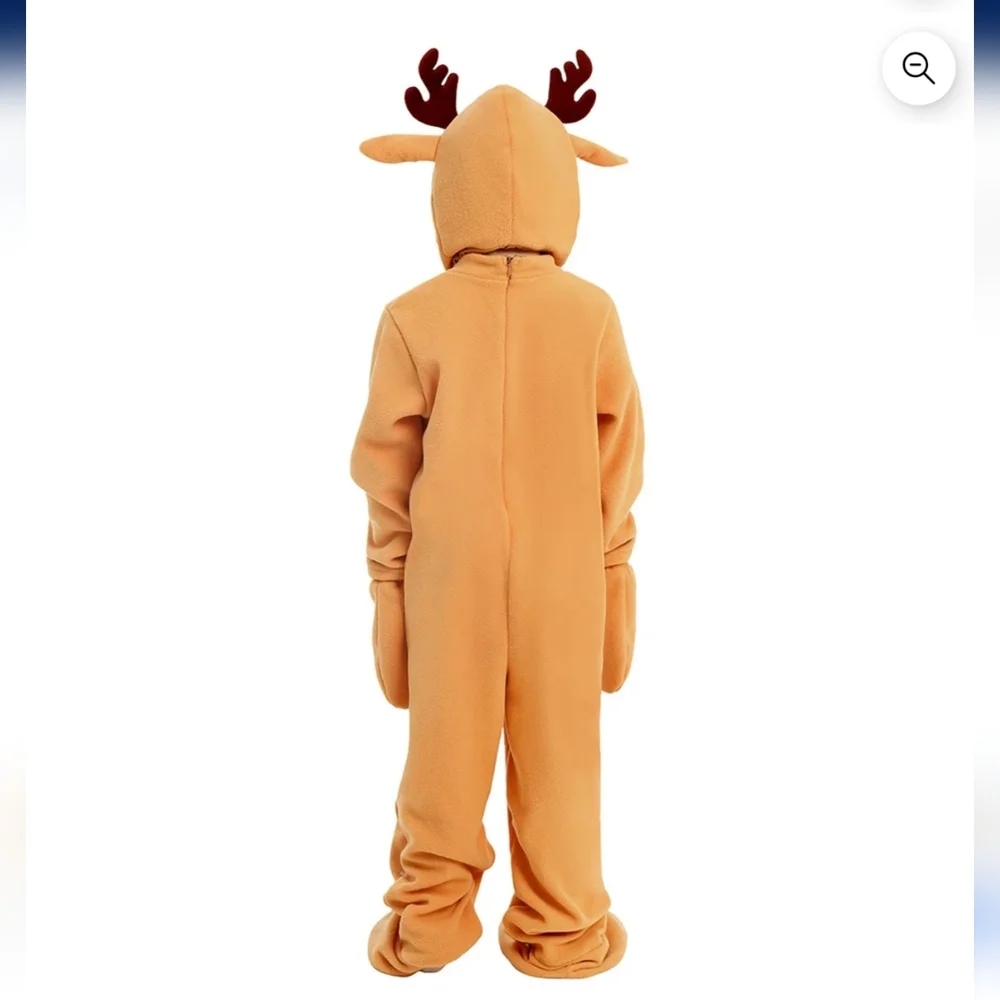 Kids Small Reindeer Cosplay Dress‎ Up Costume Animal Onesie New Top Gloves